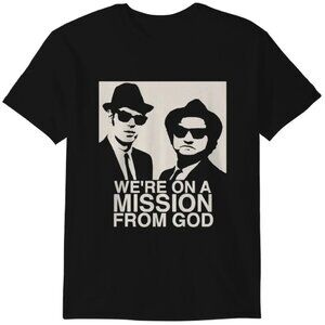 We're on a Mission From God Shirt - Blues Brothers Vintage Unisex Tee 98